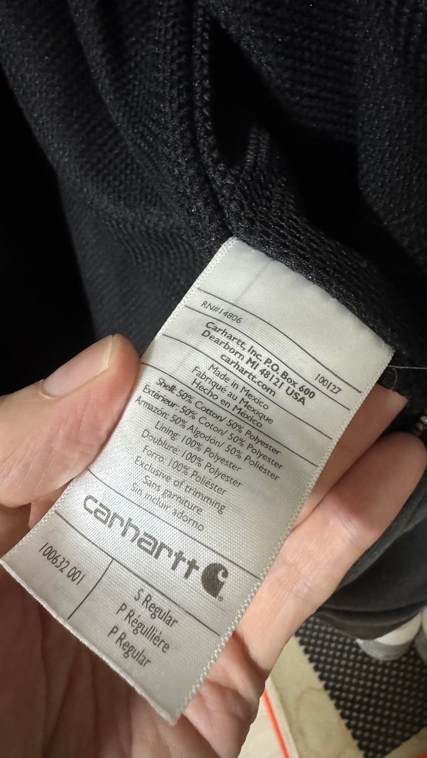 칼하트 써멀 후드 집업 레인 디펜더 S 상품이미지7