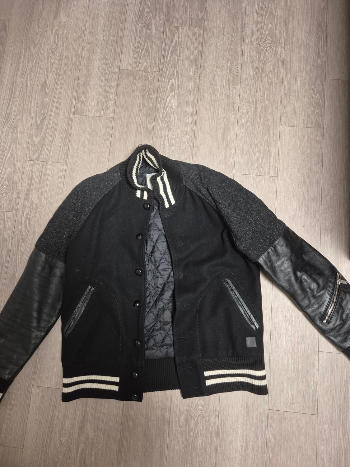 빈폴 가죽 바시티 자켓 상품이미지1