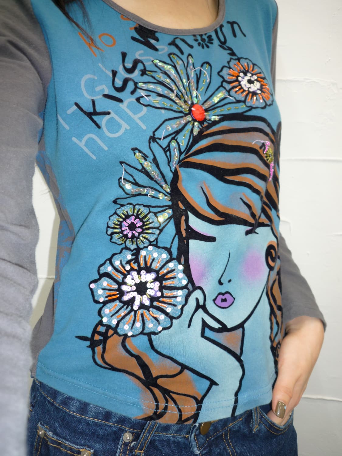 girls kiss long sleeve 상품이미지1