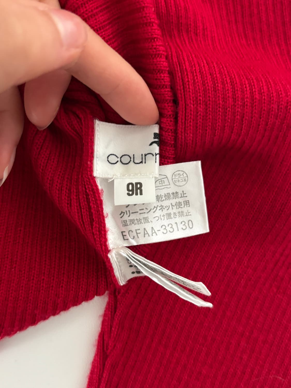 Courrèges 꾸레쥬 레드 터틀넥 니트 상품이미지8