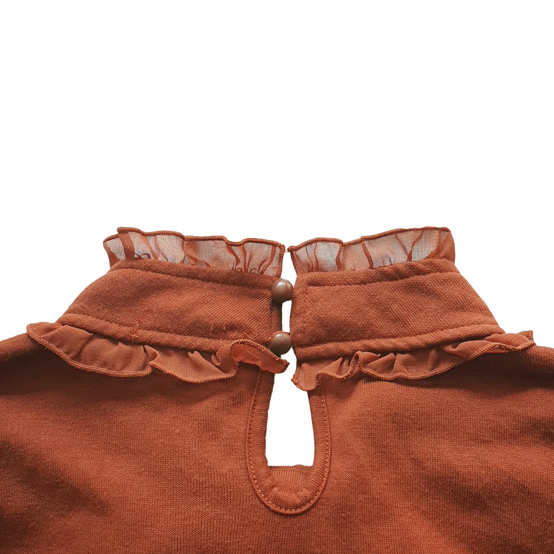 엑시즈팜(axes femme) 리본 블라우스 다크 오렌지 상품이미지4