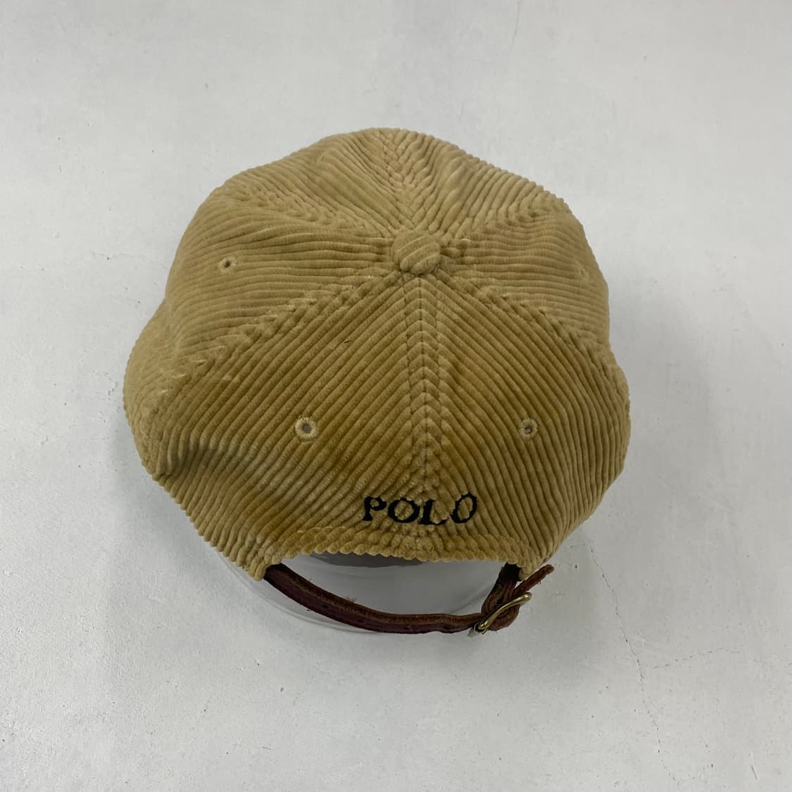 90s 폴로 베이지 코듀로이 볼 캡 상품이미지3