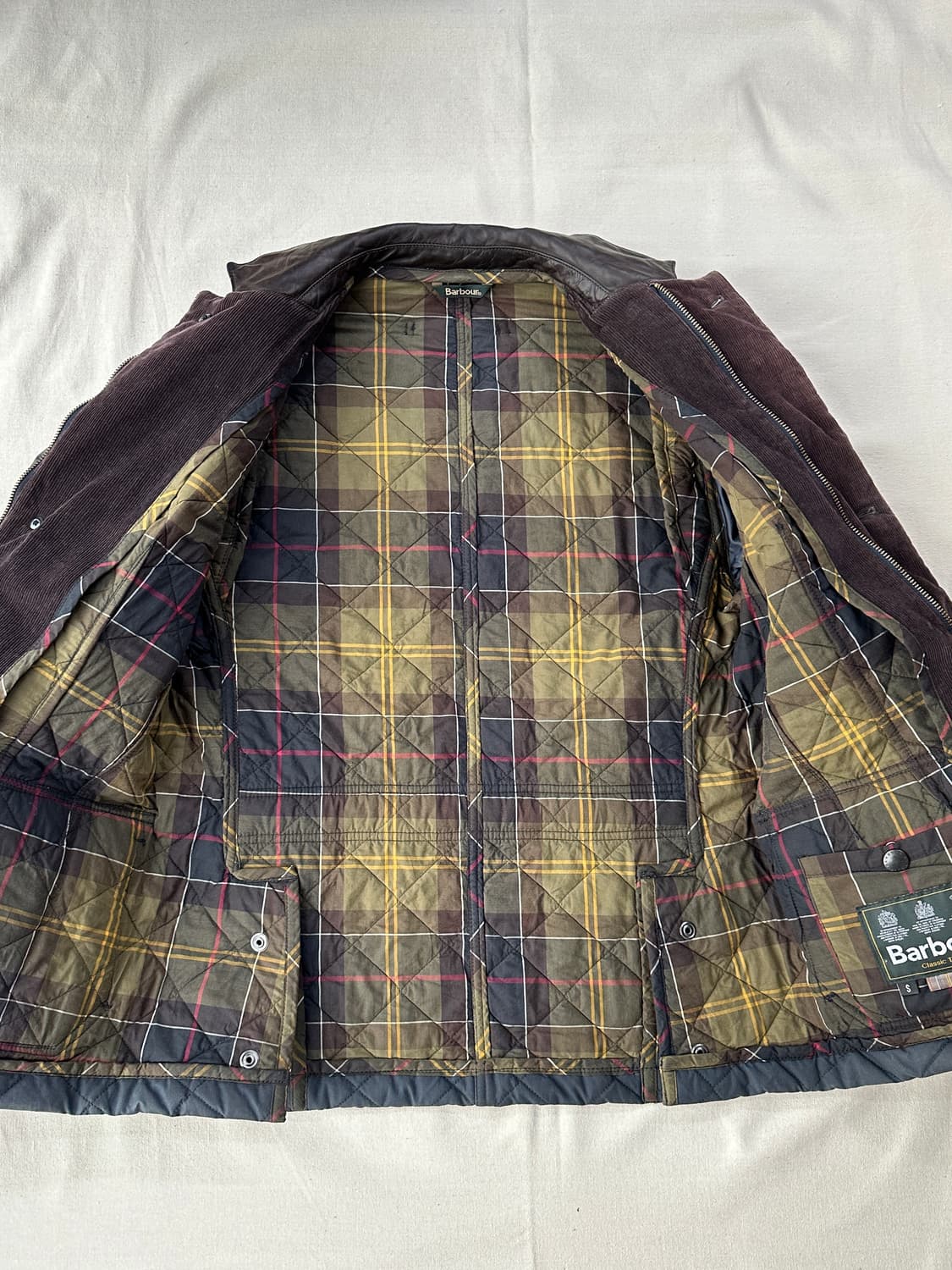 바버 네이비 왁스 퀼팅 자켓 여성 S 상품이미지5