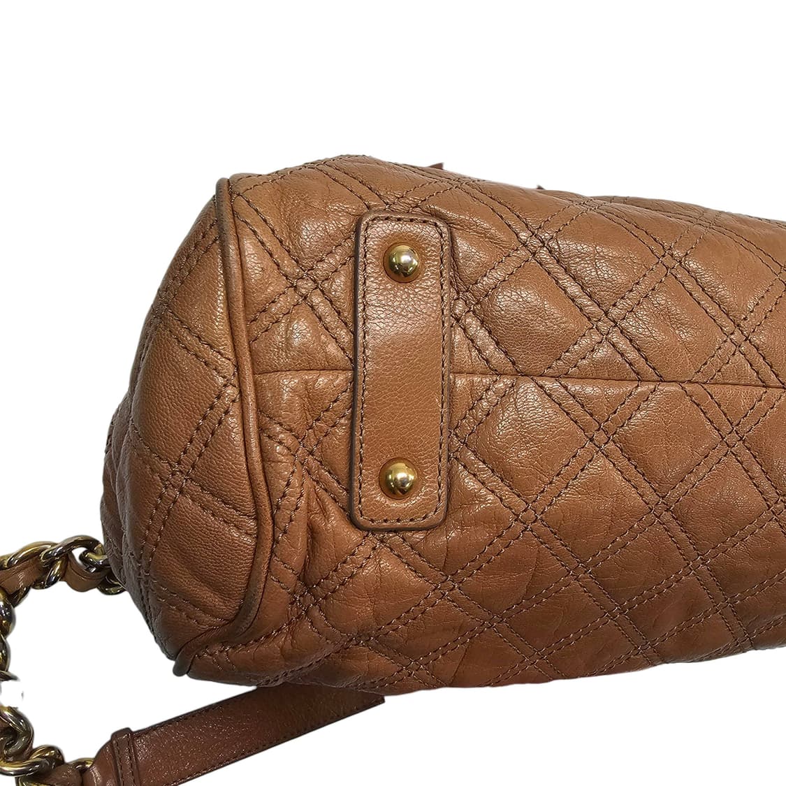 Marc Jacobs 마크제이콥스 퀼티드 레더 스탐백 브라운 상품이미지4