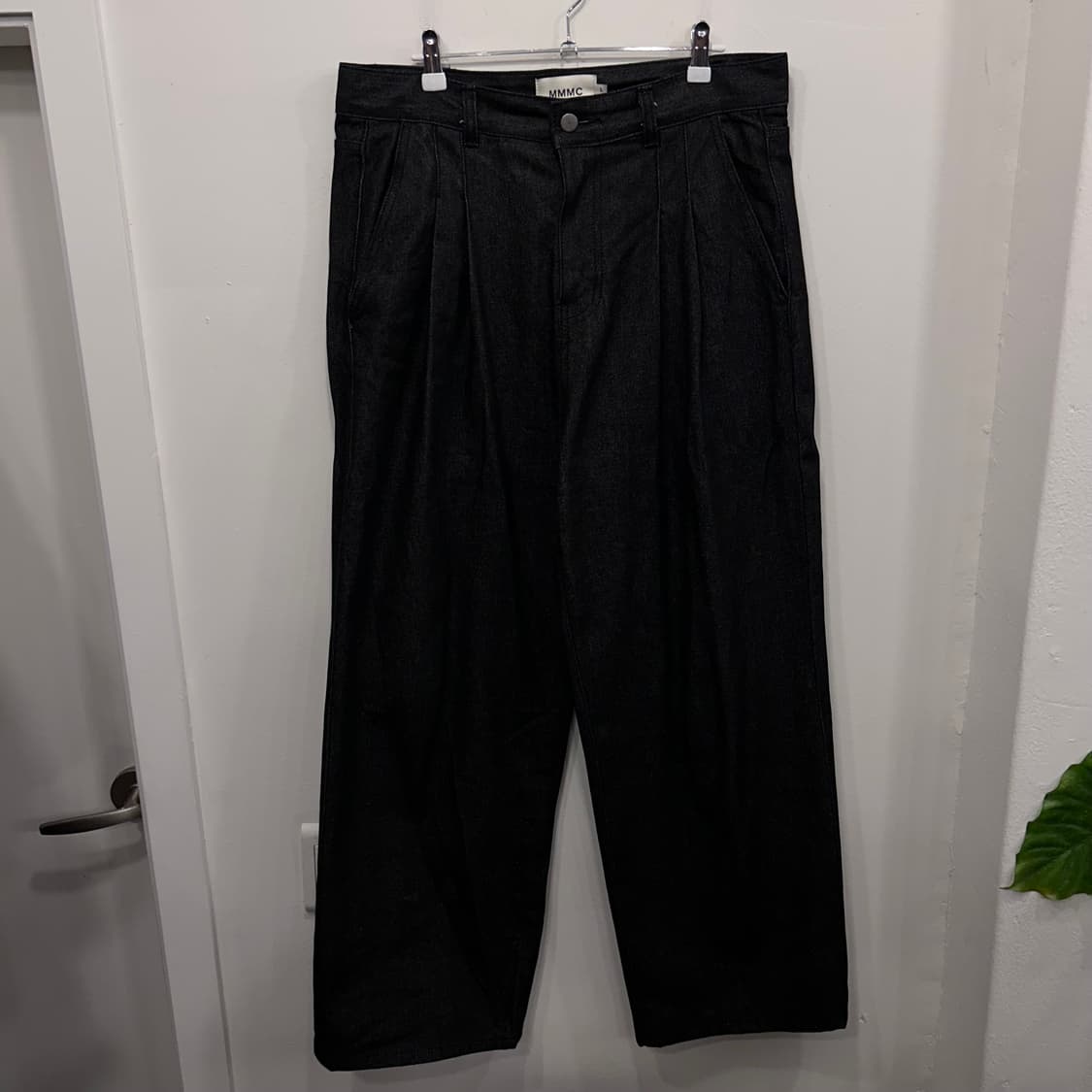 MMMC 포턱 셀비지 흑청 데님 와이드팬츠 상품이미지2