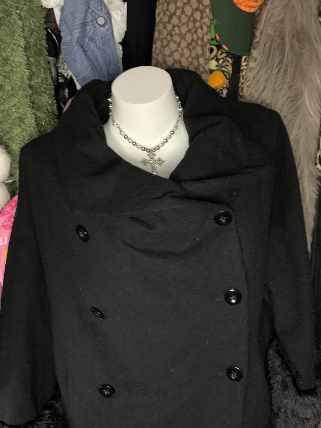 y2k 드레이프 퍼 코트 상품이미지2