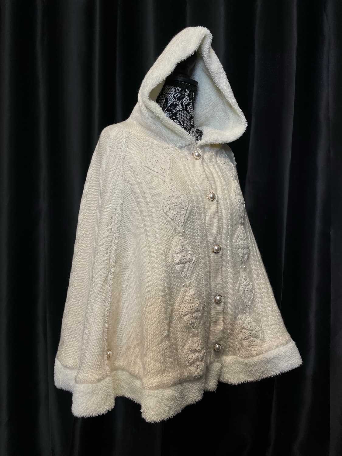 axesfemme 엑시즈팜 니트 후드 판쵸 상품이미지6