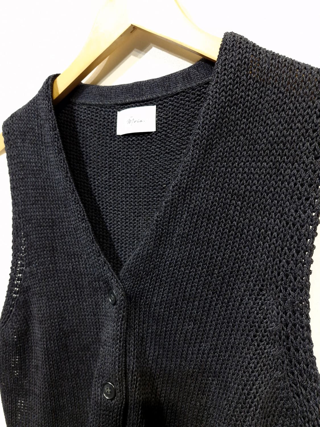 모이아 페이퍼 니트 베스트 차콜(F) 상품이미지6