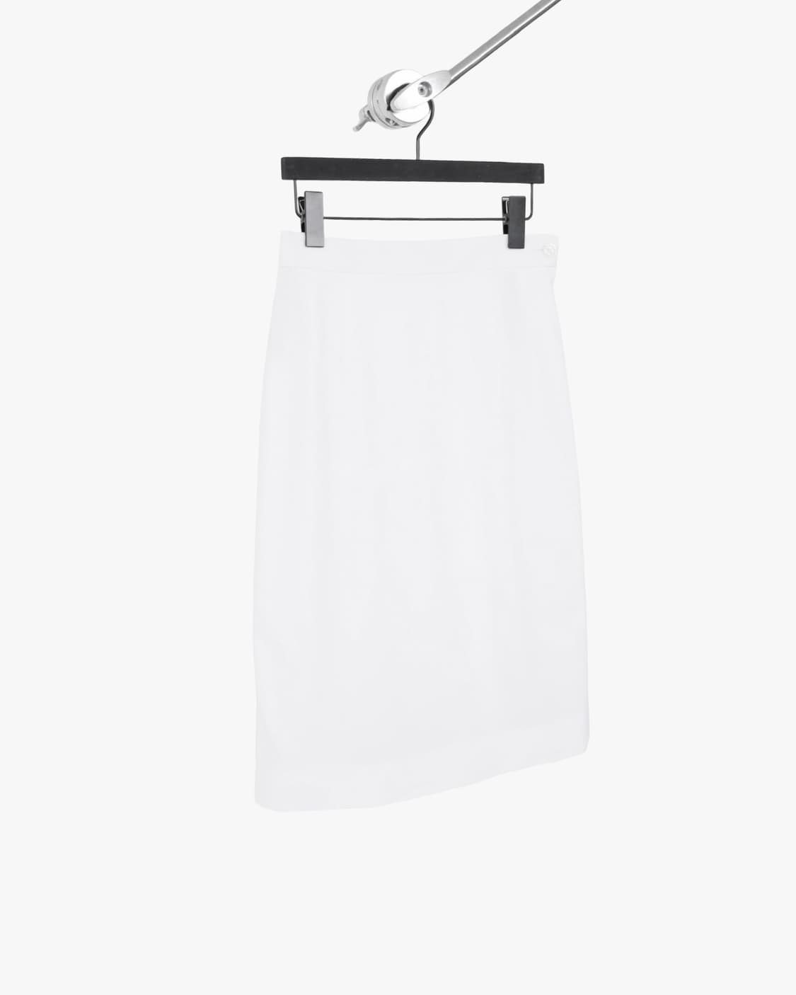 Yves Saint Laurent White Cotton Skirt 상품이미지1