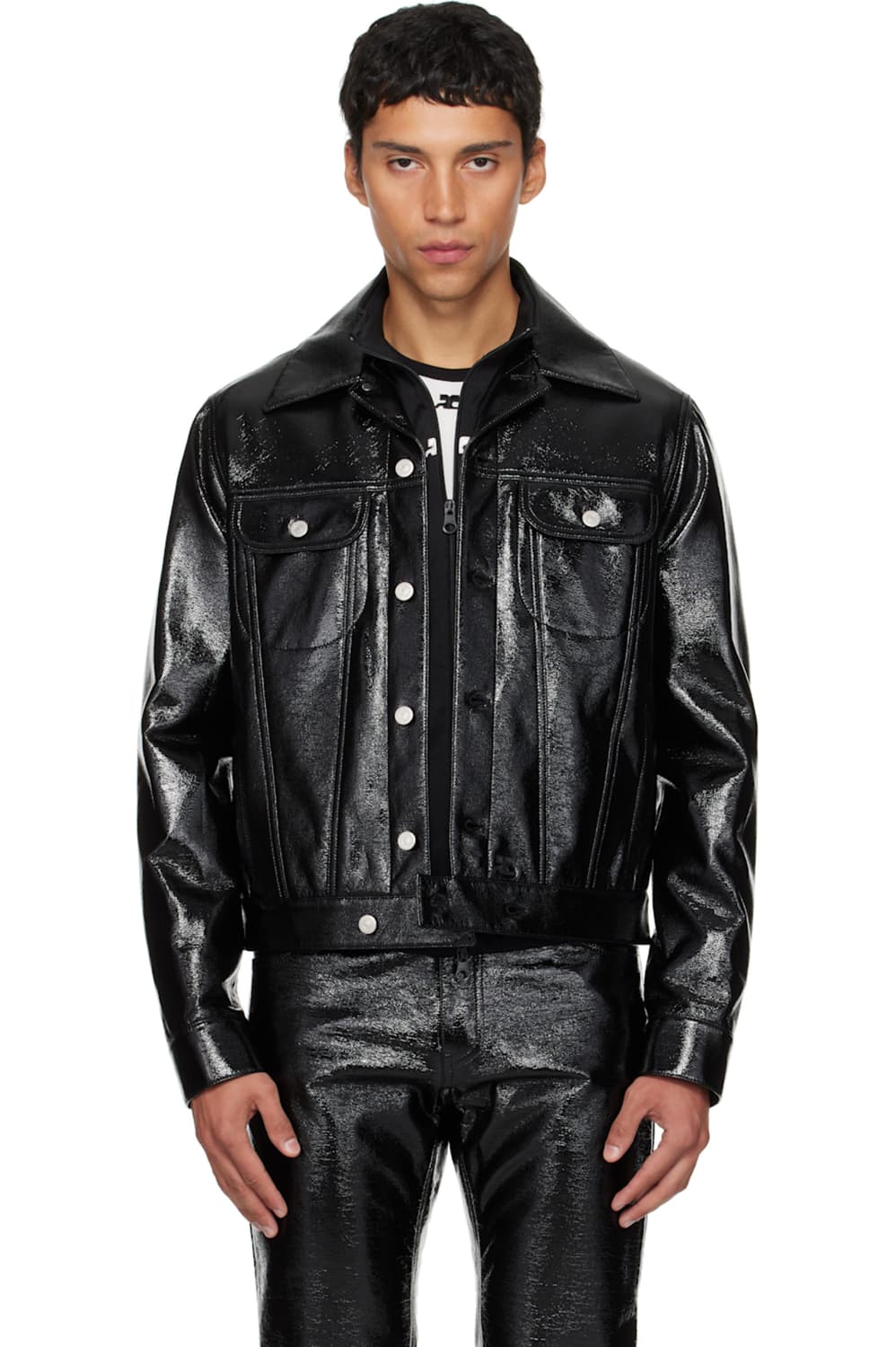 꾸레쥬 바이닐 트러커 자켓 상품이미지1