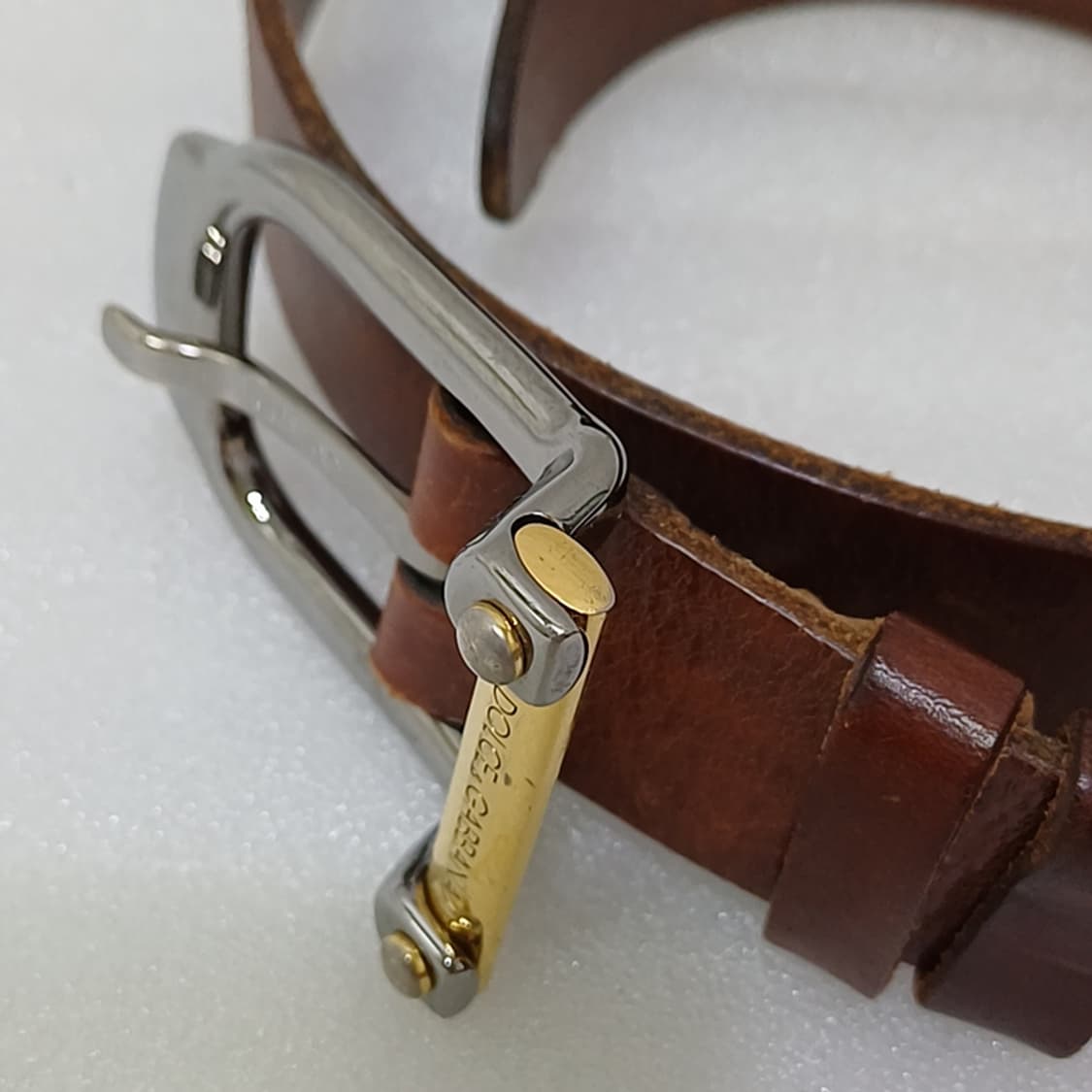 이태리정품 돌체앤가바나 레더 가죽 벨트 통가죽 빈티지 사랑봉봉 상품이미지3