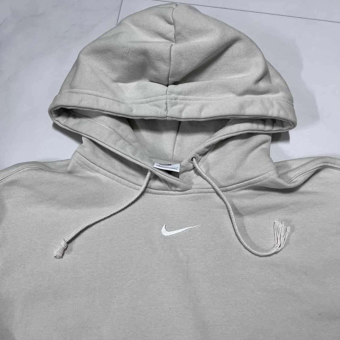 [정품] 나이키 멜란지그레이 중앙스우시 기모 후드티 [ M ] 상품이미지4