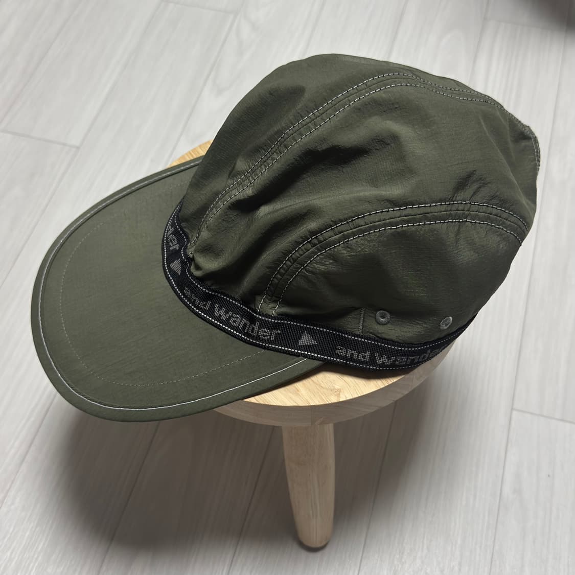 앤드원더 and wander JQ 테이프 캡 카키 상품이미지3