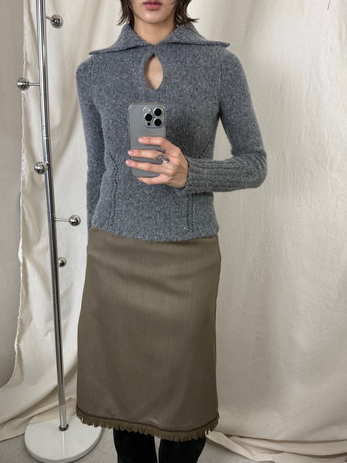 Express 세일러 카라 니트 탑 상품이미지1