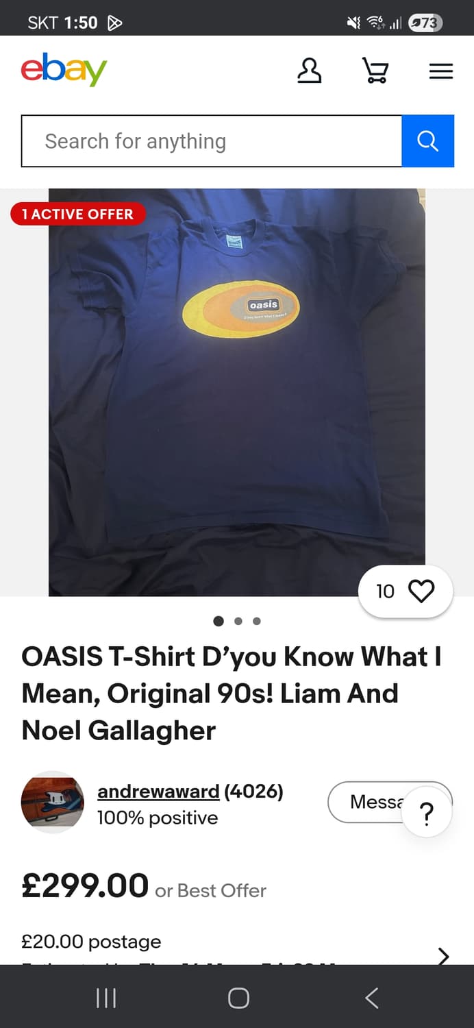 90s Oasis D'you know what I mean T-shirt 상품이미지5