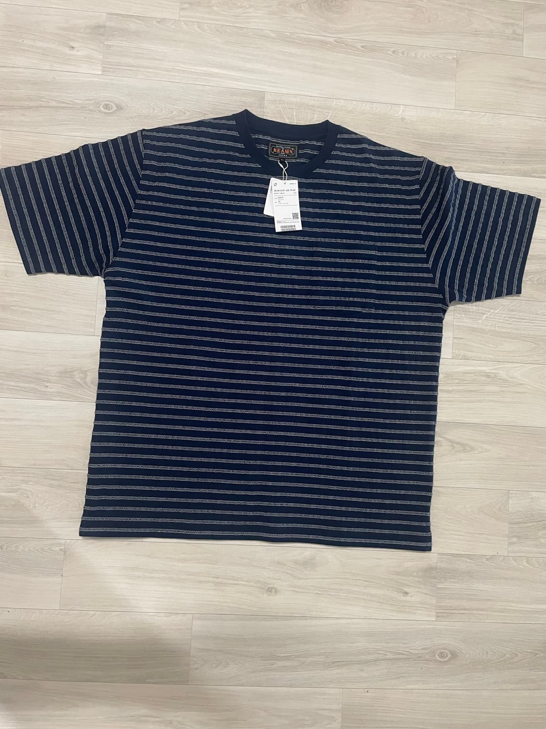 빔즈 플러스 포켓 자카드 반팔티셔츠 XL 상품이미지1