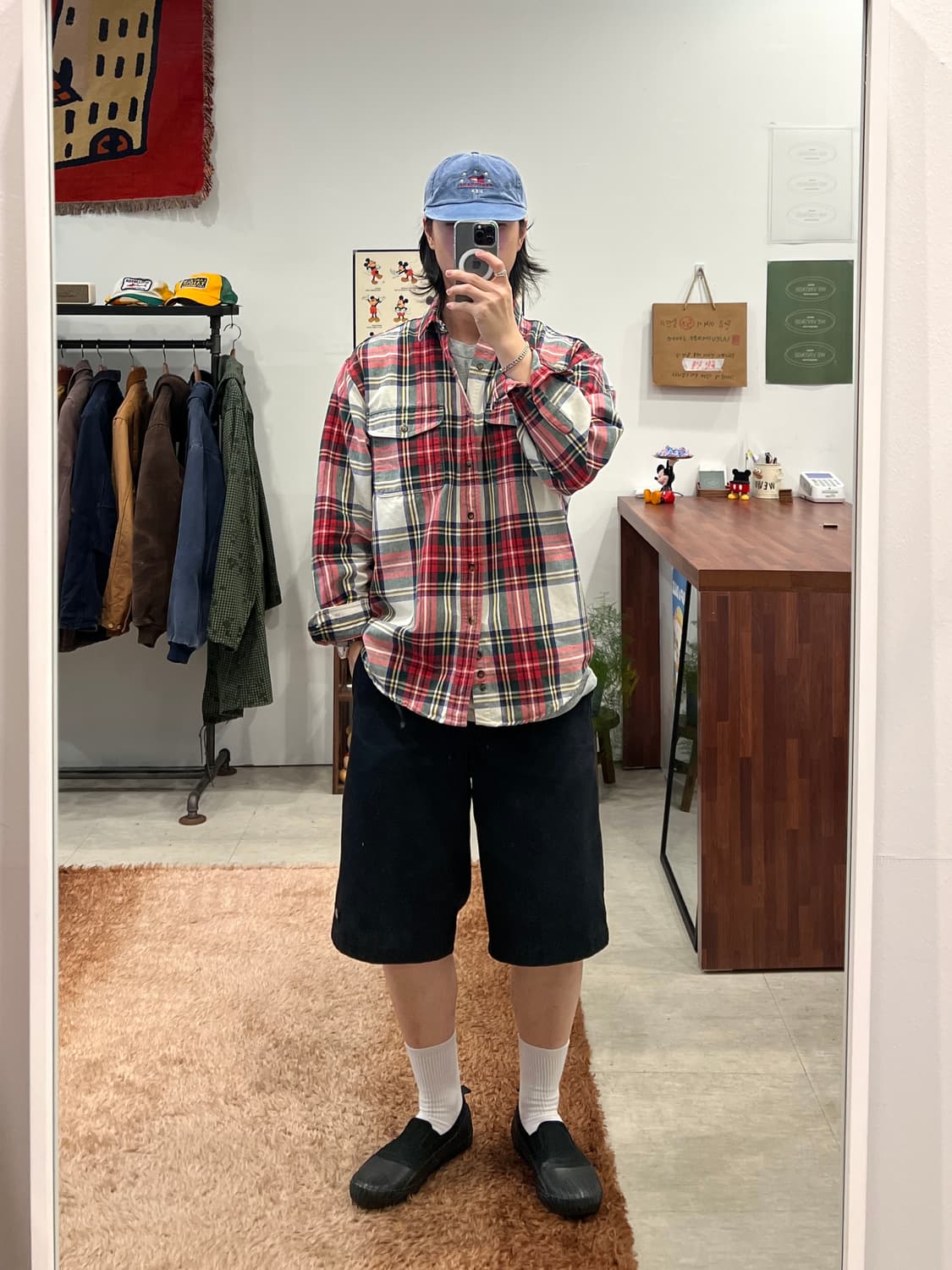 Eddie Bauer 에디바우어 헤비코튼 마드라스 체크 셔츠 상품이미지2
