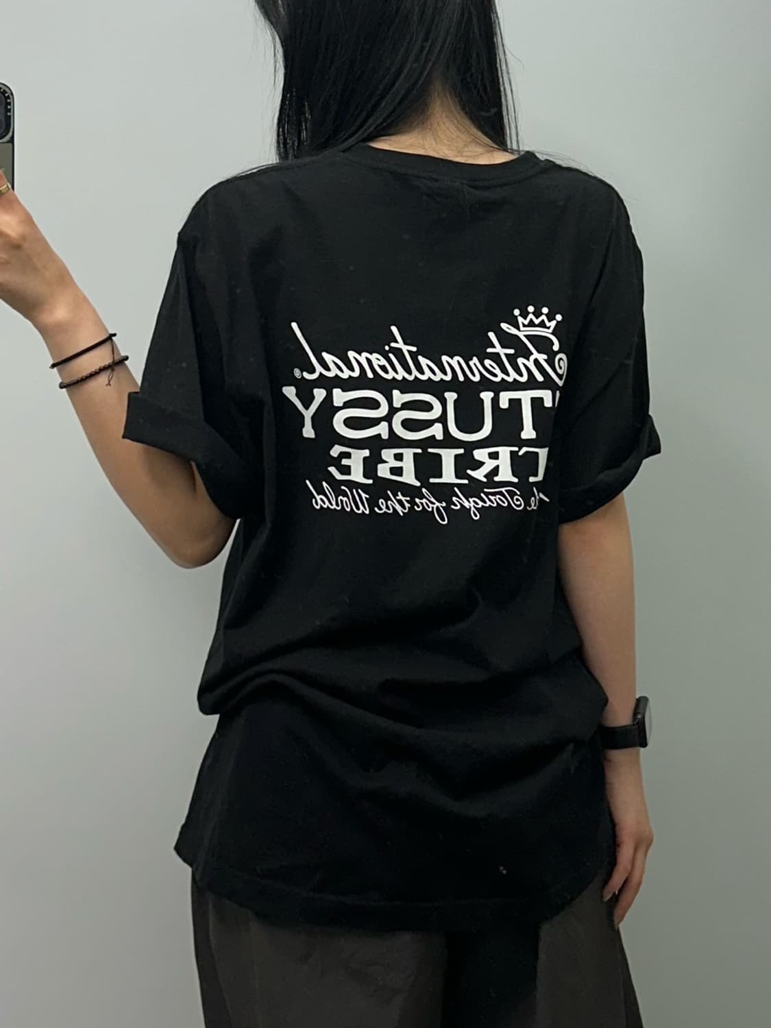 스투시 트라이브 블랙 반팔 티셔츠 상품이미지2