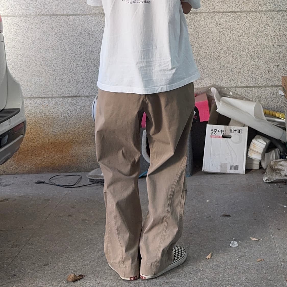 몬츄라 로고 사선 라인 코튼 팬츠 상품이미지2