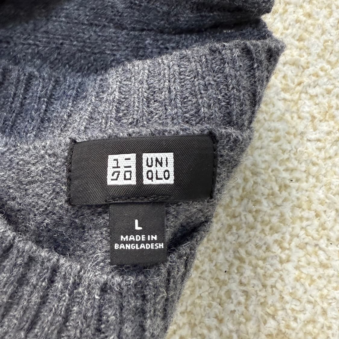 [L] 유니클로 울 니트 스웨터 0107T1 상품이미지4