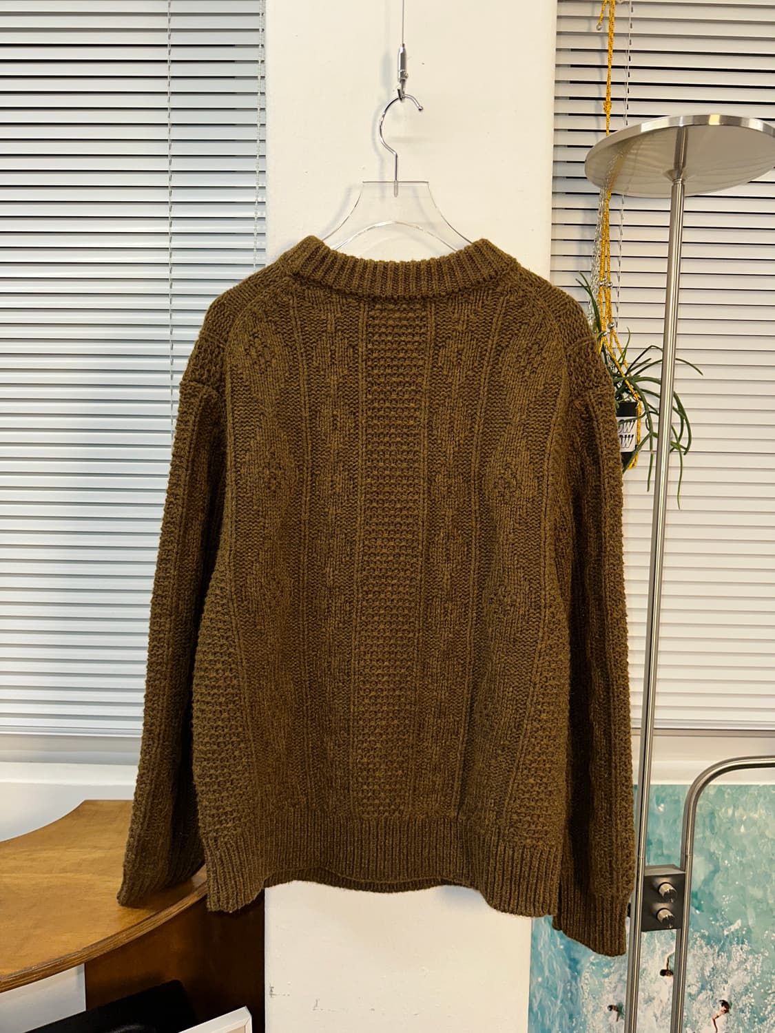 토마스모어 케이블 니트 오크브라운 L 상품이미지5