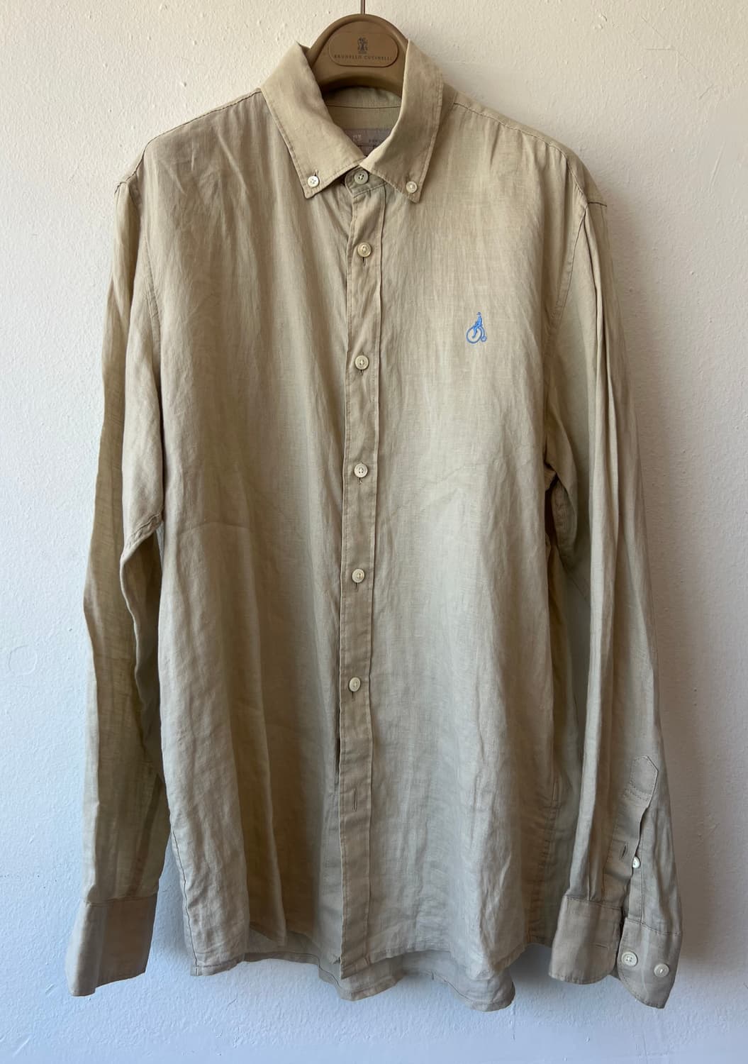 빈폴 남성 베이지 린넨셔츠 긴팔셔츠
 상품이미지1