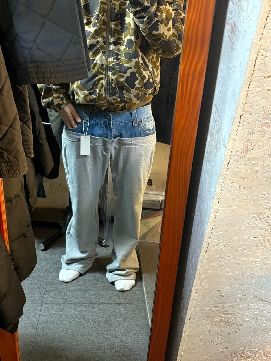 돌체앤가바나 하이브리드 데님 그레이 새깅 조거팬츠 상품이미지3