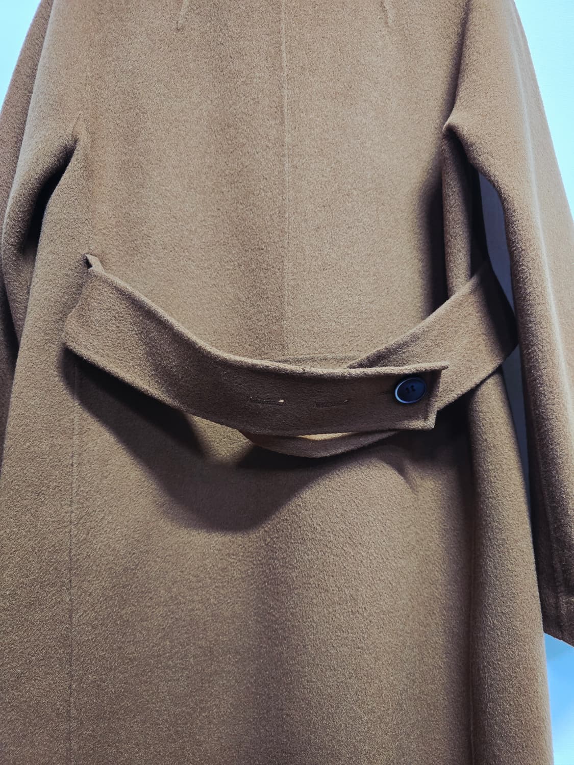 온앤온 브라운 더블 롱코트 양모100% 상품이미지6
