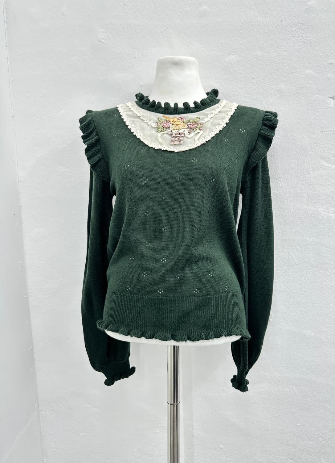 Axes femme green frill detail knit  상품이미지2