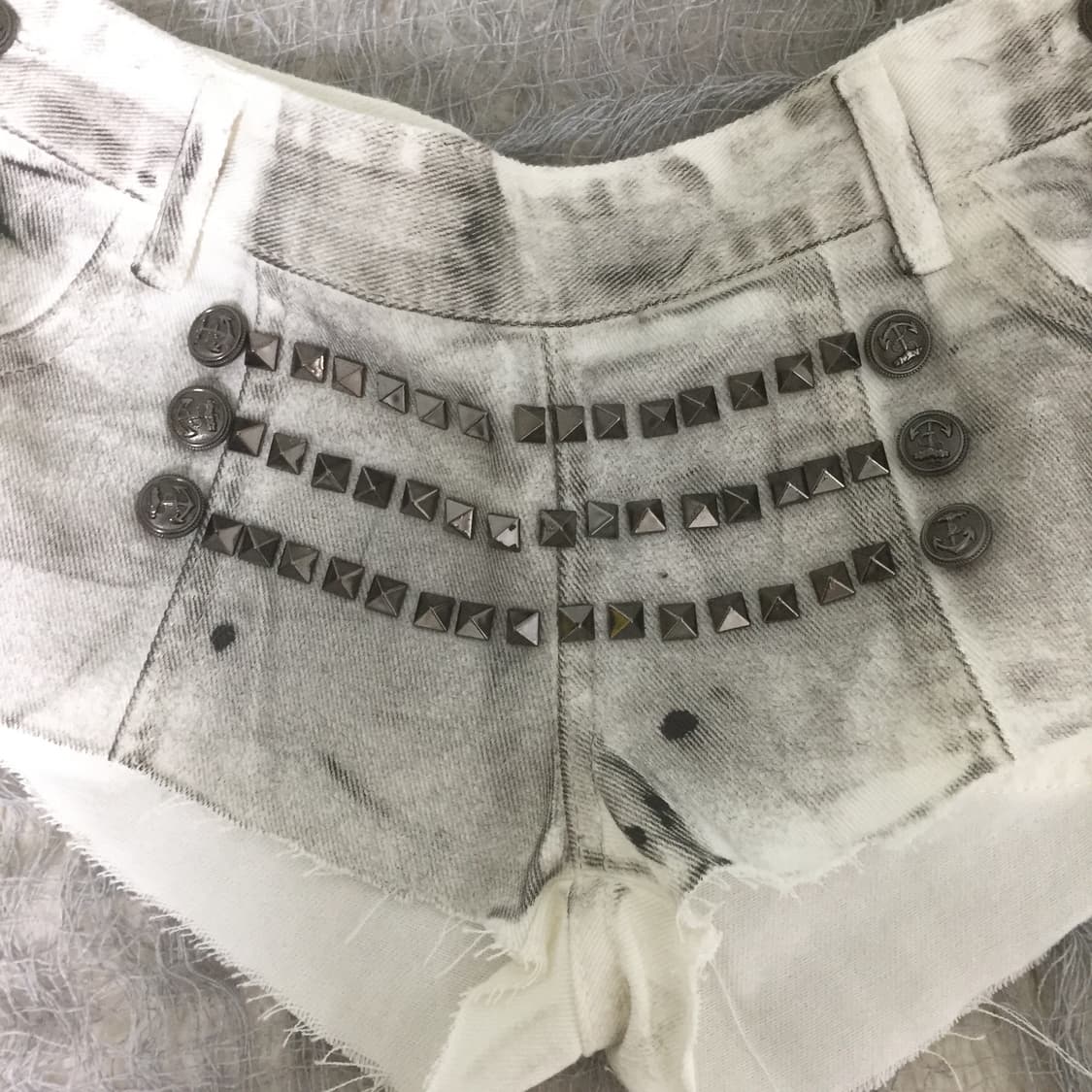 Grunge y2k stud detail shot pants 상품이미지3