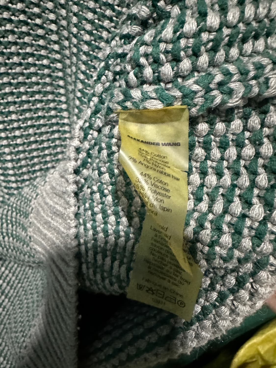 알렉산더왕 브이넥 니트 그린 M 상품이미지4