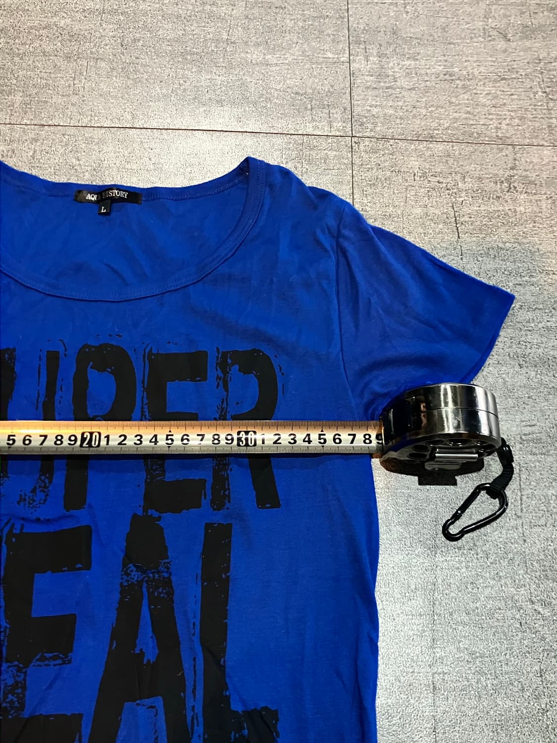 일본빈티지 Aqua 핀터깔y2k 와투케펑크 반팔티셔츠 블루 상품이미지2