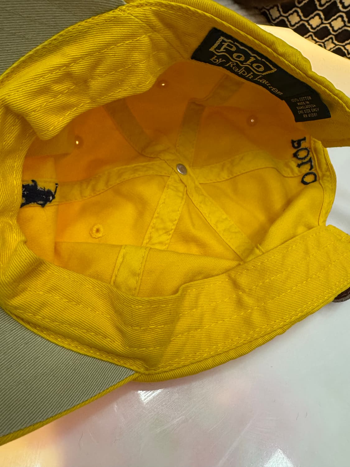 🧢 Polo 폴로 랄프로렌 클래식 포니 로고 볼캡 (옐로우) 상품이미지7