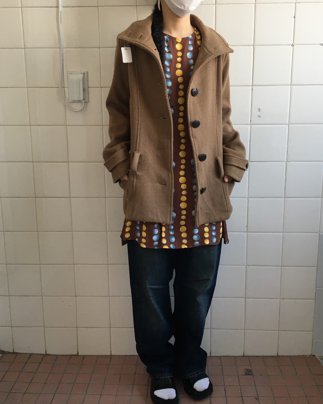 Belted high neck woolen coat 상품이미지9