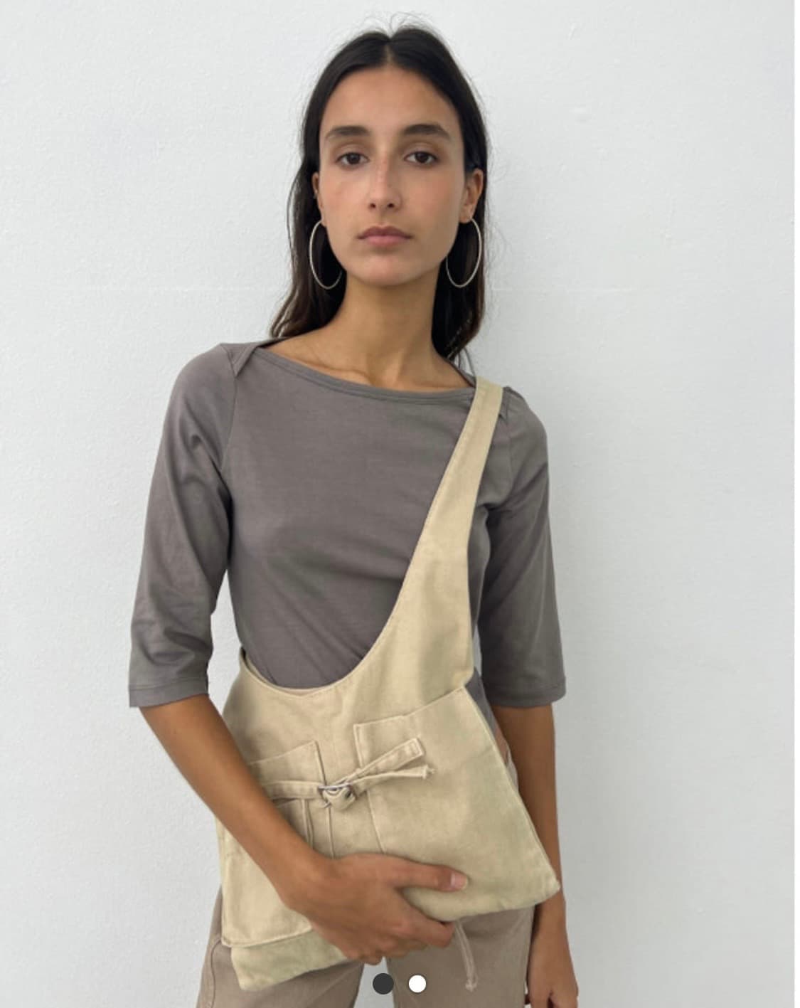 블랑카 코튼 백 그레이 상품이미지3