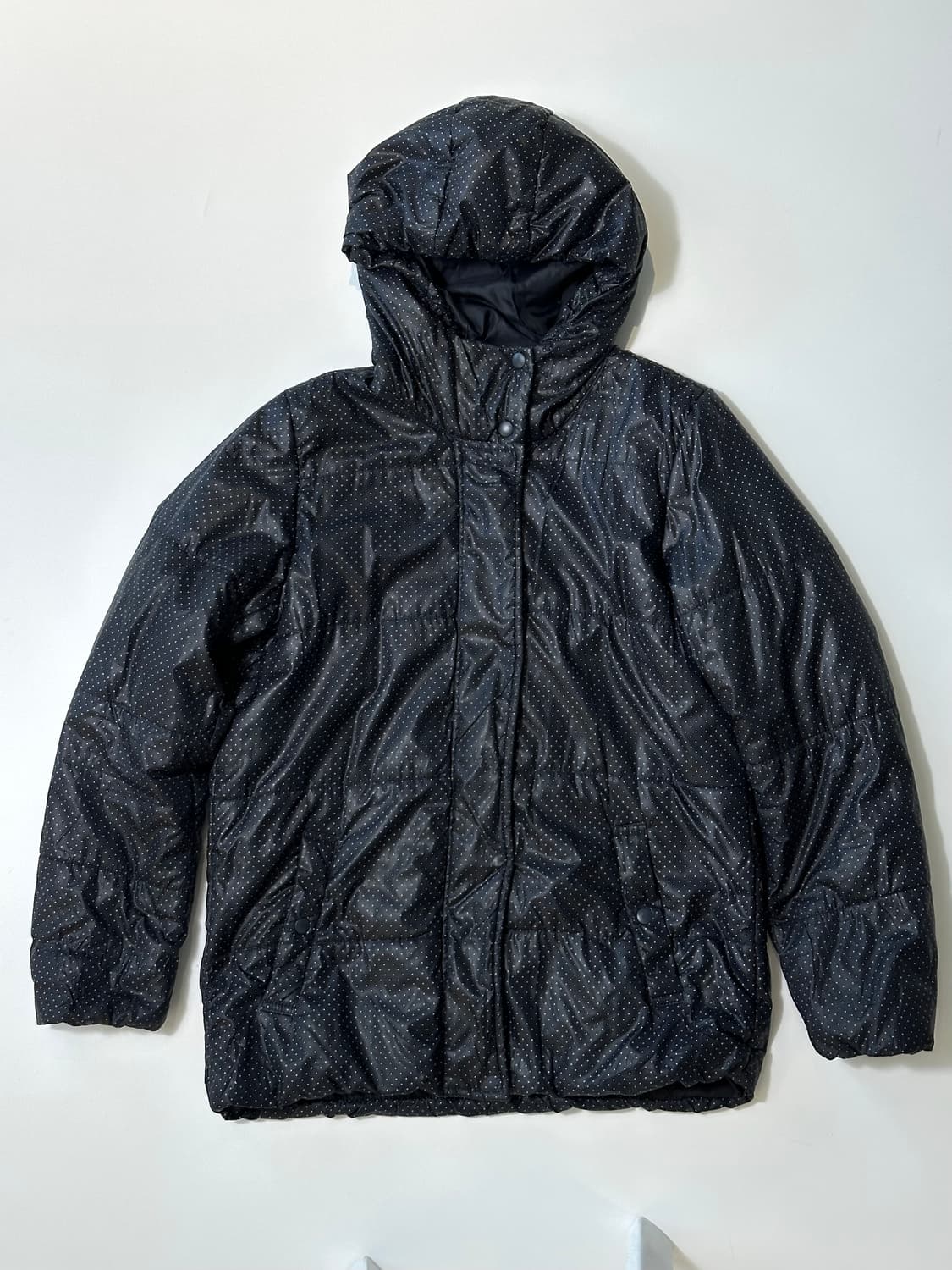 블랙 도트 패딩자켓 상품이미지6