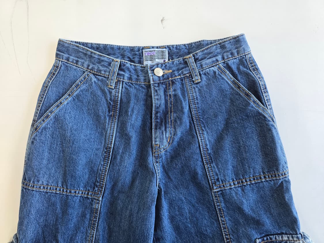 유쓰배쓰 YOUTHBATH 데님팬츠 블루 M 상품이미지3