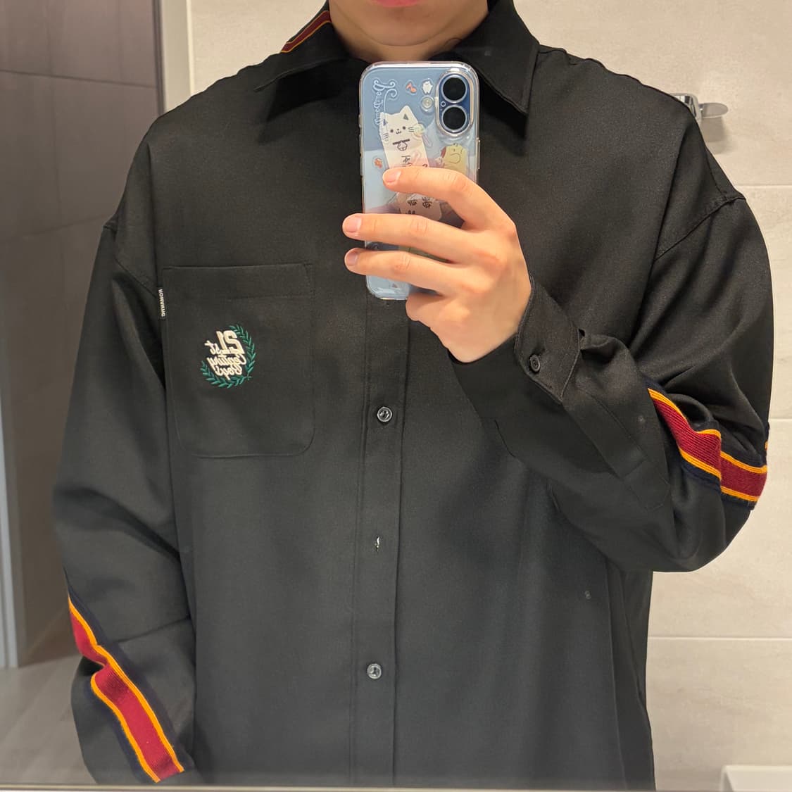 로맨틱크라운 블랙 빈티지 셔츠 상품이미지1