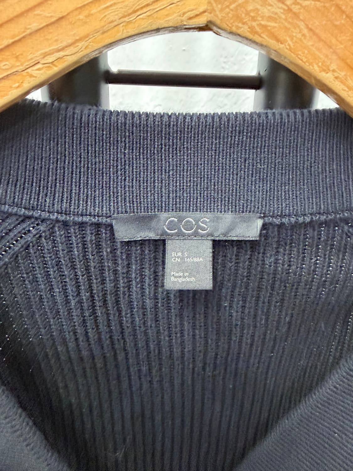 정품) COS 코스 여성 블랙 골지 가디건 S 상품이미지5