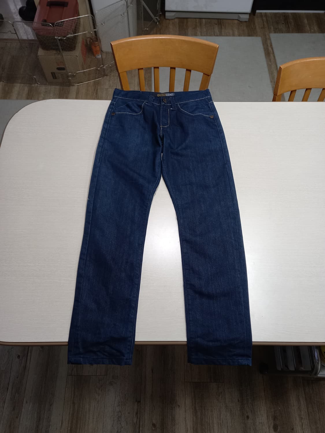 29 EVISU Kor 배기핏 슬림일자진 진청 29-554 상품이미지1