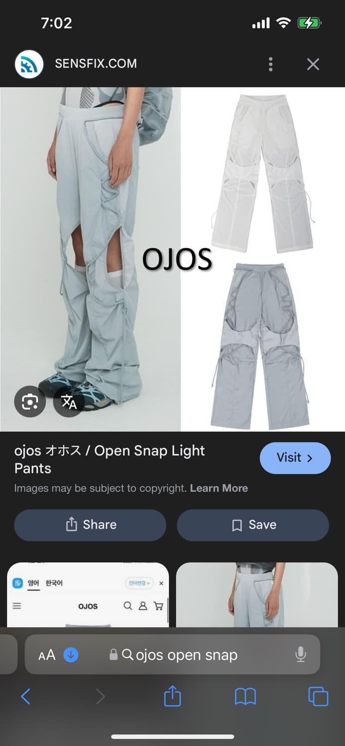 Ojos open snap light pants 상품이미지1
