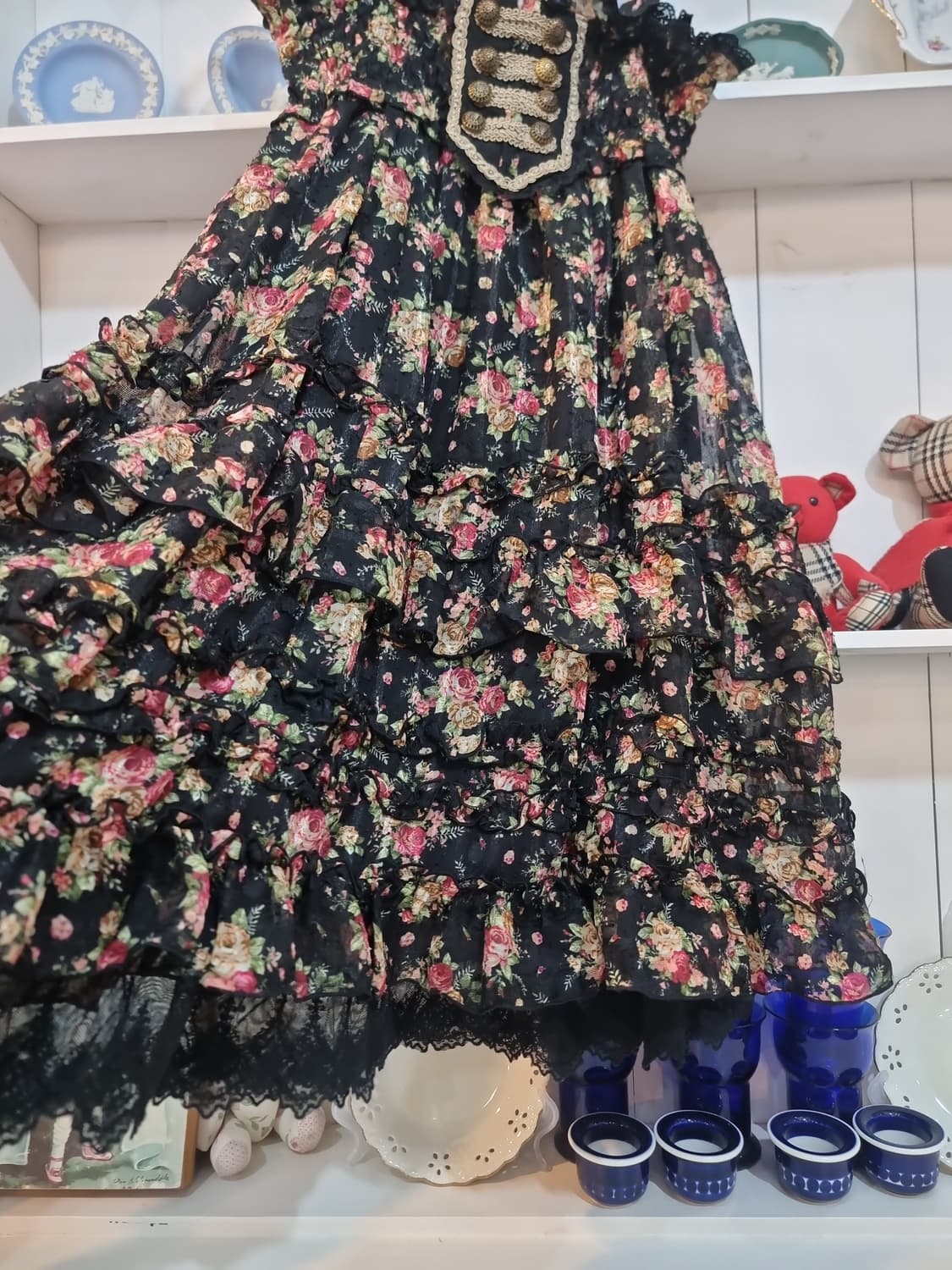 axes femme 로즈 플라워 레이스 끈원피스 상품이미지5