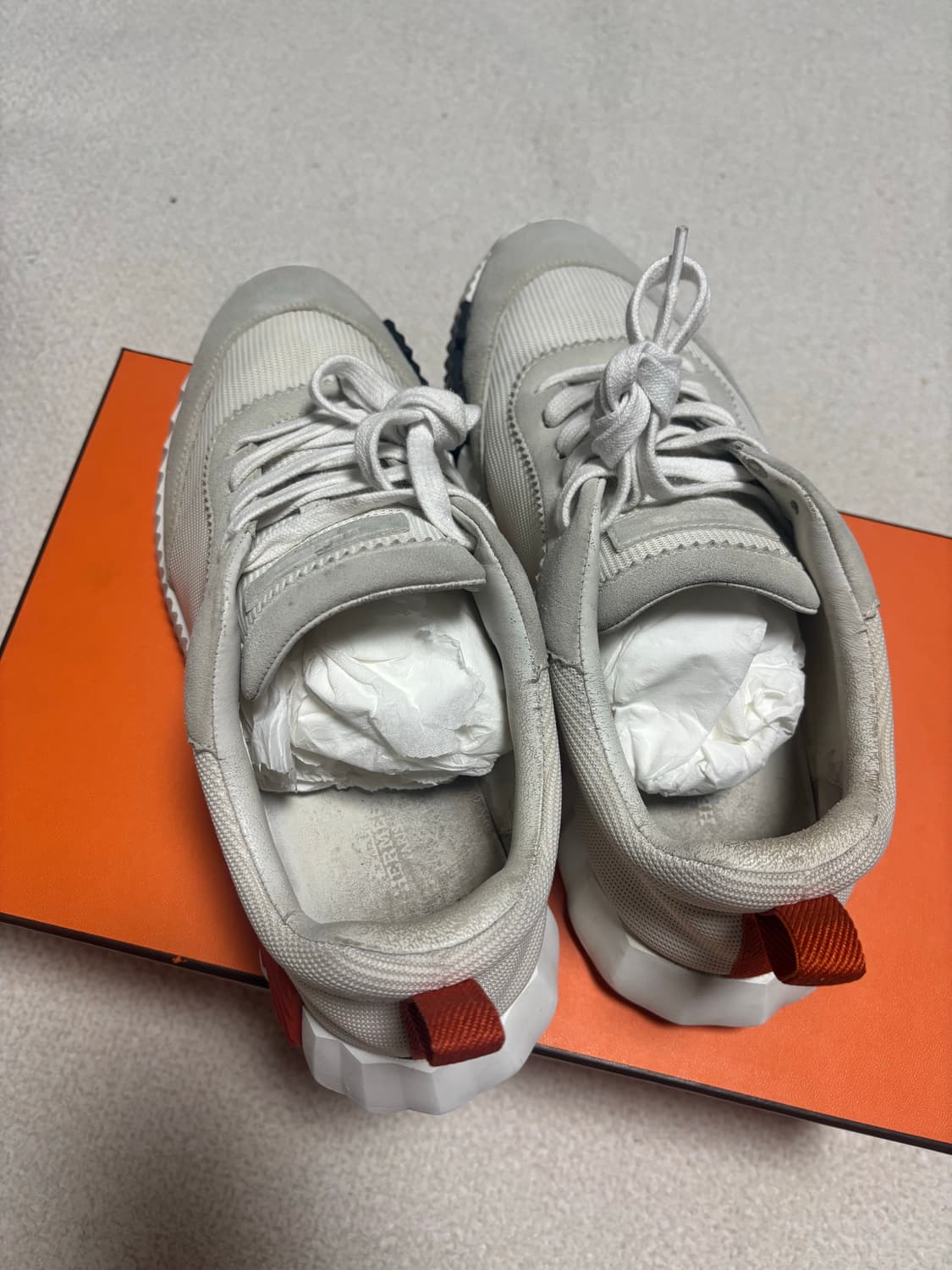 에르메스 화이트 오렌지 바운싱 스니커즈 41사이즈 상품이미지5