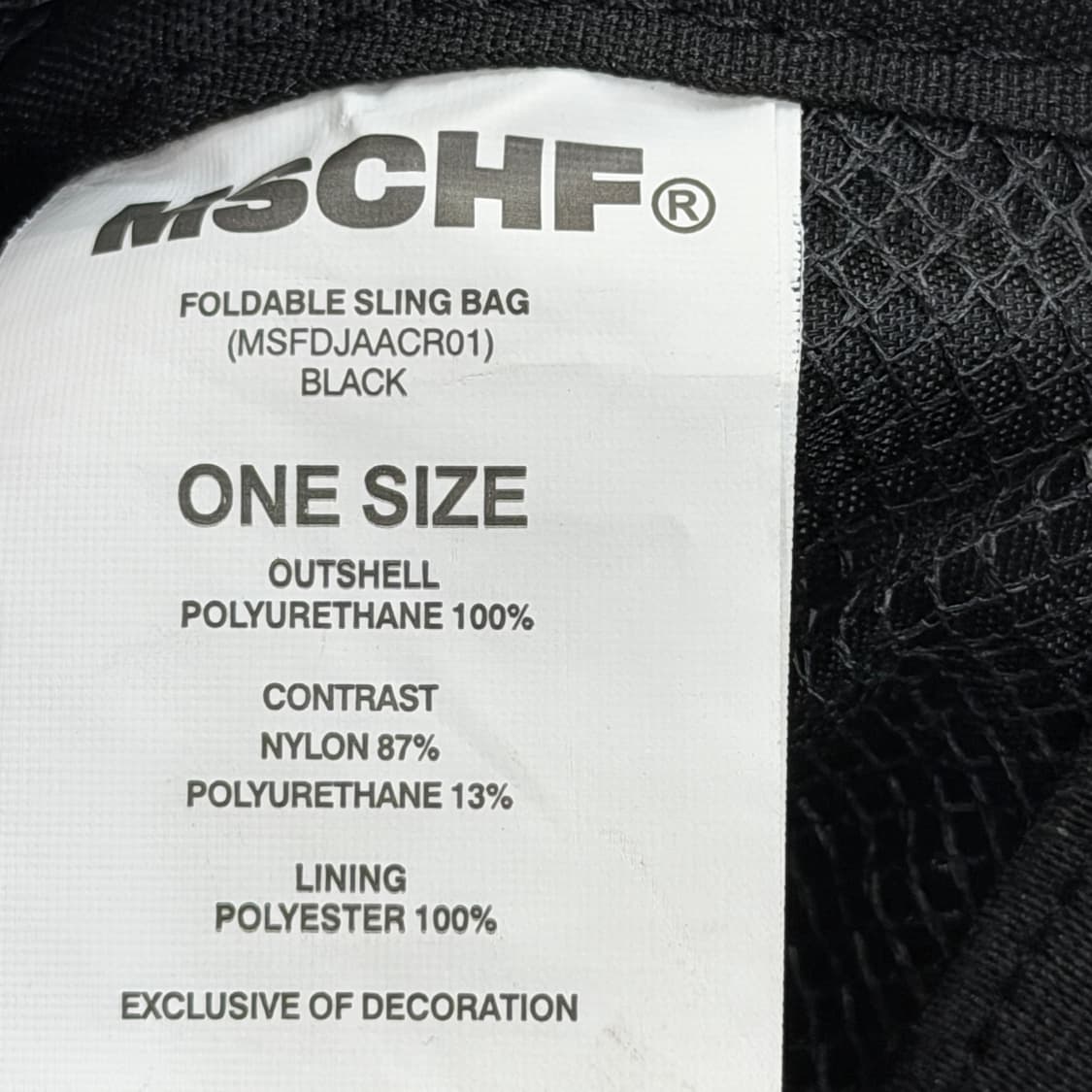 미스치프 폴더블 슬링백 가방 블랙 상품이미지6