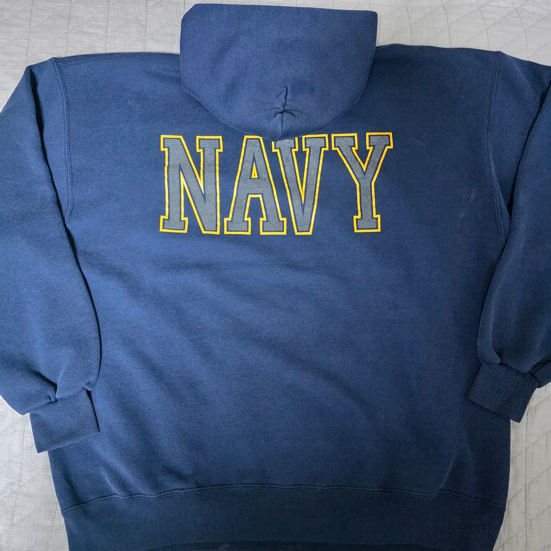 [XL] 90s USA 네이비 USN NAVY 빈티지 후드티 블리칭 상품이미지4