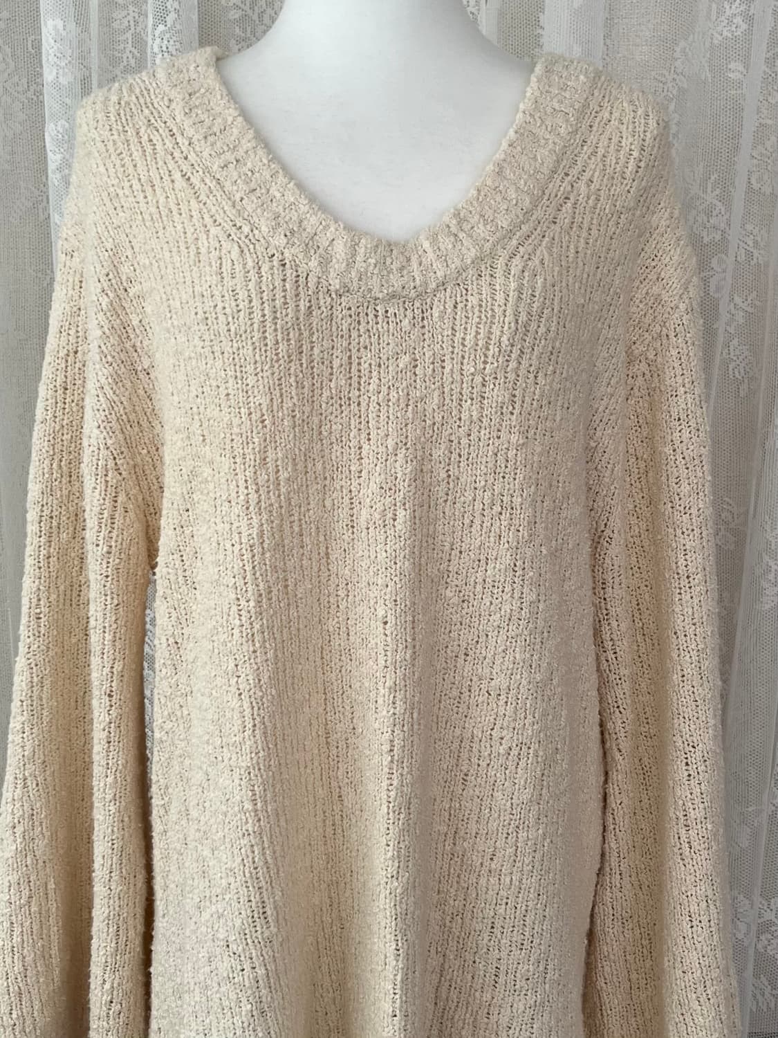 S) 아르켓 오버핏 코튼 니트 아이보리 상품이미지3