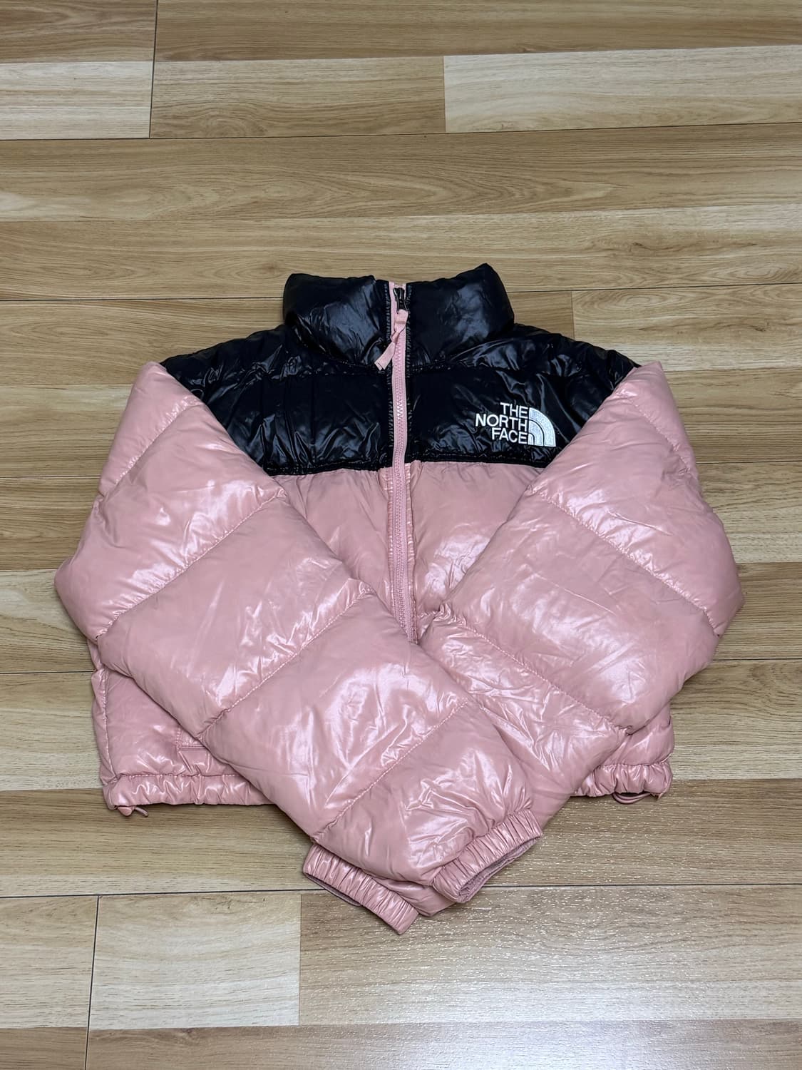 노스페이스 눕시 여성 숏패딩 M 핑크 상품이미지1