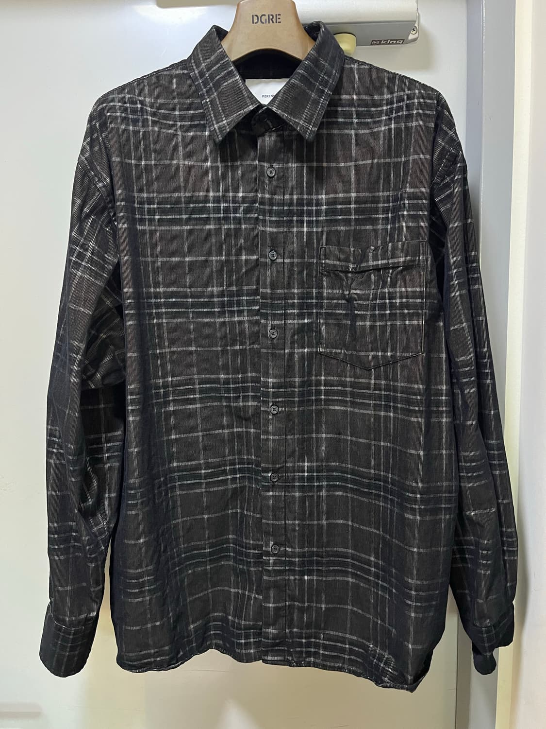 [2] 퍼렌 코듀로이 셔츠 블랙브라운 상품이미지3