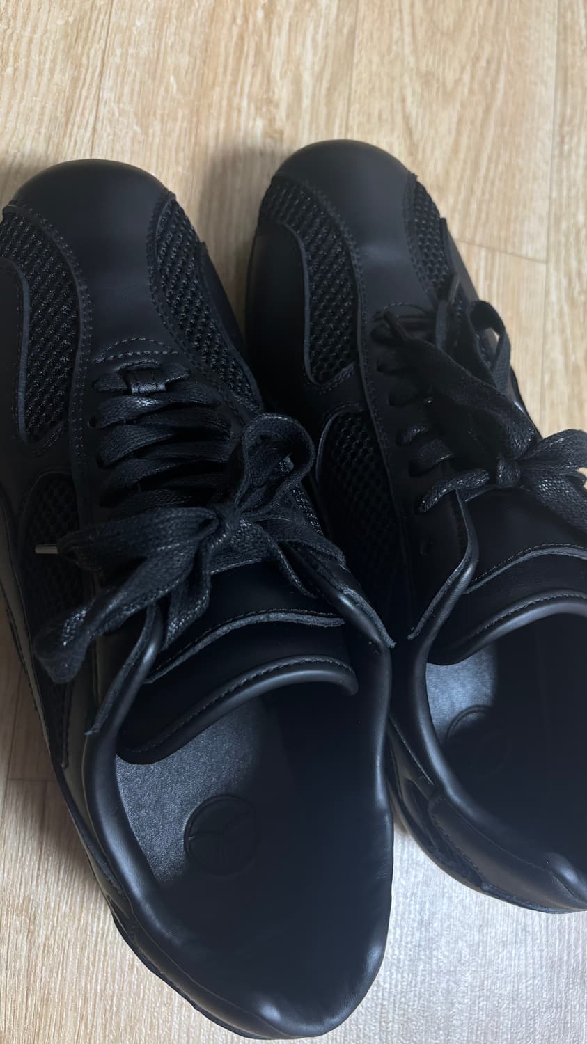 야세 스파이더 레더 스니커즈 블랙 상품이미지4