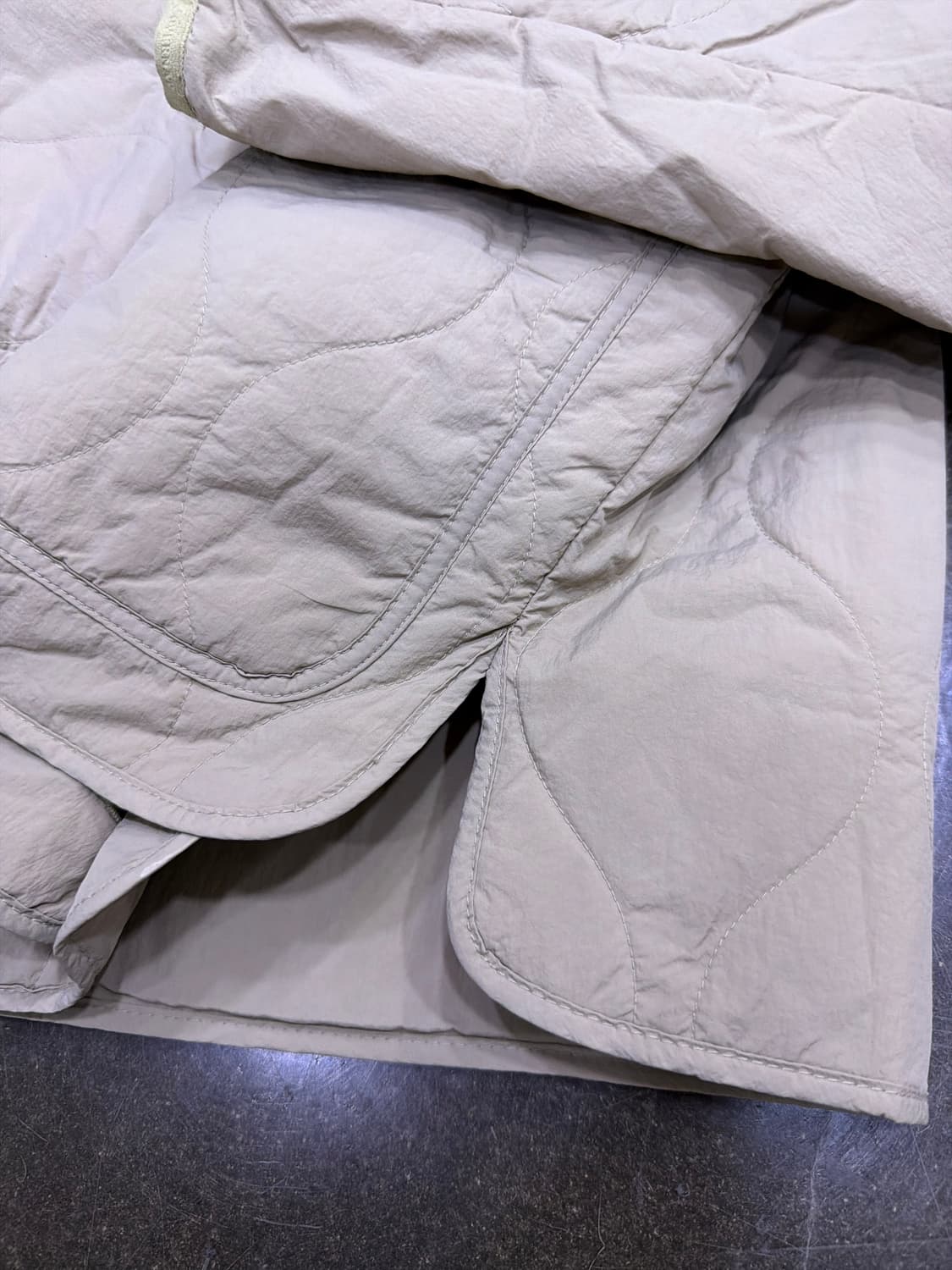 커버낫 숏 퀼팅 자켓 점퍼 깔깔이 베이지 L 상품이미지6